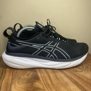 ASICS Gel Nimbus25 Black Pure Silver Womens Black Size 11 Running Shoes 1012B356